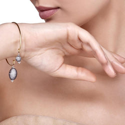 Zircon Golden Twist Bangle