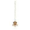 Gold Plated Kundan Flower Tika