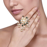 STAR KUNDAN GREEN RING