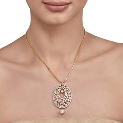 ZIRCON PEARL DROP PENDANT