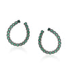 GREEN ONYX WHITE CHAND EARRINGS