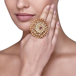 KUNDAN BOLD RING