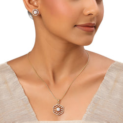 22k Gold Plated Sundari Ahalya Pendant Set