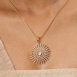 22k Gold Plated Sundari Anuragini Pendant Set