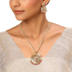 22k Gold Plated Sundari Aslesha Pendant Set