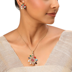 22k Gold Plated Sundari Bhargavi Pendant Set