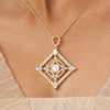 22k Gold Plated Sundari Brahmi Pendant Set