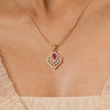 22k Gold Plated Sundari Damayanti Pendant Set