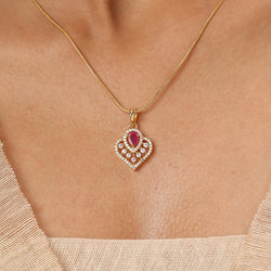 22k Gold Plated Sundari Damayanti Pendant Set