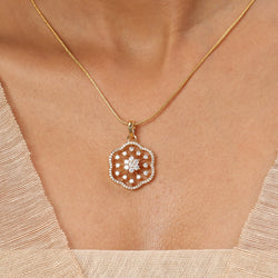 22k Gold Plated Sundari Dhanashree Pendant Set