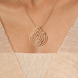 22k Gold Plated Sundari Durgavati Pendant Set
