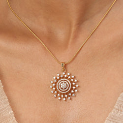 22k Gold Plated Sundari Ekavali Pendant Set