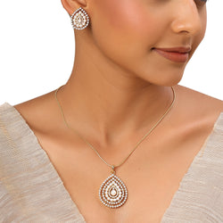 22k Gold Plated Sundari Haimavati Pendant Set