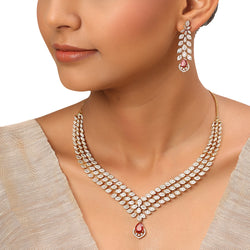 22k Gold Plated Sundari Kaveri Necklace Set
