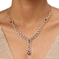 22k Gold Plated Sundari Kokila Necklace Set