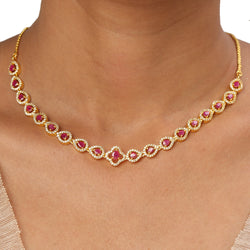22k Gold Plated Sundari Lakshita Necklace Set