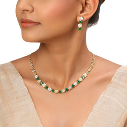 22k Gold Plated Sundari Madhavi Necklace Set