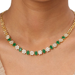 22k Gold Plated Sundari Madhavi Necklace Set