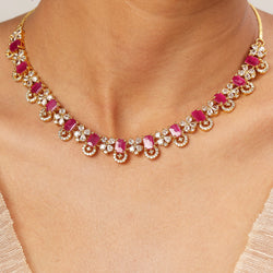22k Gold Plated Sundari Mandakini Necklace Set