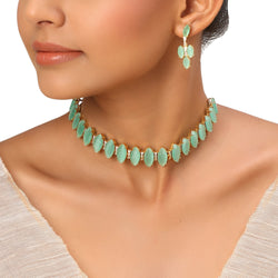22k Gold Plated Sundari Manorama Necklace Set