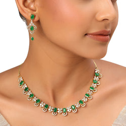 22k Gold Plated Sundari Mrigaya Necklace Set