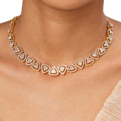 22k Gold Plated Sundari Shubhra Necklace Set