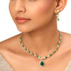 22k Gold Plated Sundari Mrinala Necklace Set