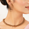 22k Gold Plated Sunheri Mrinal Necklace Set