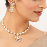 22k Gold Plated Gulnaar Jyoti Necklace Set