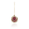 Gold Plated Red Kundan Tikka
