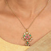 22k Gold Plated Sampada Gaurilekha Pendant set