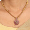 22k Gold Plated Sampada Jagadamba Necklace set