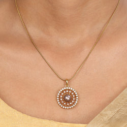 22k Gold Plated Sampada Kalasakhi Pendant set