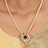 22k Gold Plated Sampada Kamalaja Necklace set
