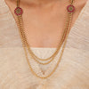 22k Gold Plated Kanchan Navaratna Necklace Set