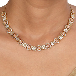 22k Gold Plated Sampada Kusumita Necklace set