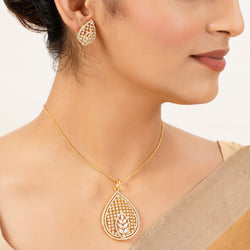 22k Gold Plated Gulnaar Chakra Necklace Set