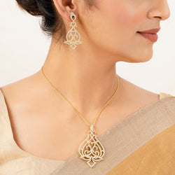 22k Gold Plated Gulnaar Kalika Necklace Set