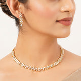 22k Gold Plated Gulnaar Rekha Necklace Set