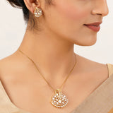 22k Gold Plated Gulnaar Tilak Necklace Set