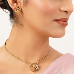 22k Gold Plated Sunheri Jyoti Necklace Set