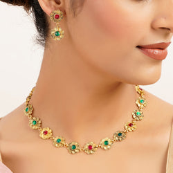 22k Gold Plated Sunheri Harini Necklace Set