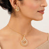 22k Gold Plated Gulnaar Kalash Necklace Set