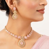 22k Gold Plated Gulnaar Chand Necklace Set