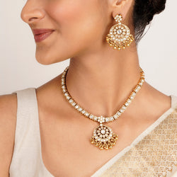 22k Gold Plated Kanaka Charita Necklace Set