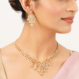 22k Gold Plated Gulnaar Aakar Necklace Set