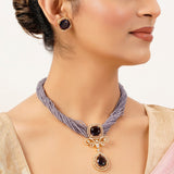 22k Gold Plated Gulnaar Neel Necklace Set