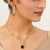 22k Gold Plated Gulnaar Aaina Necklace Set