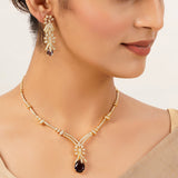 22k Gold Plated Gulnaar Aaina Necklace Set