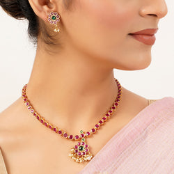 22k Gold Plated Sunheri Vastra Necklace Set